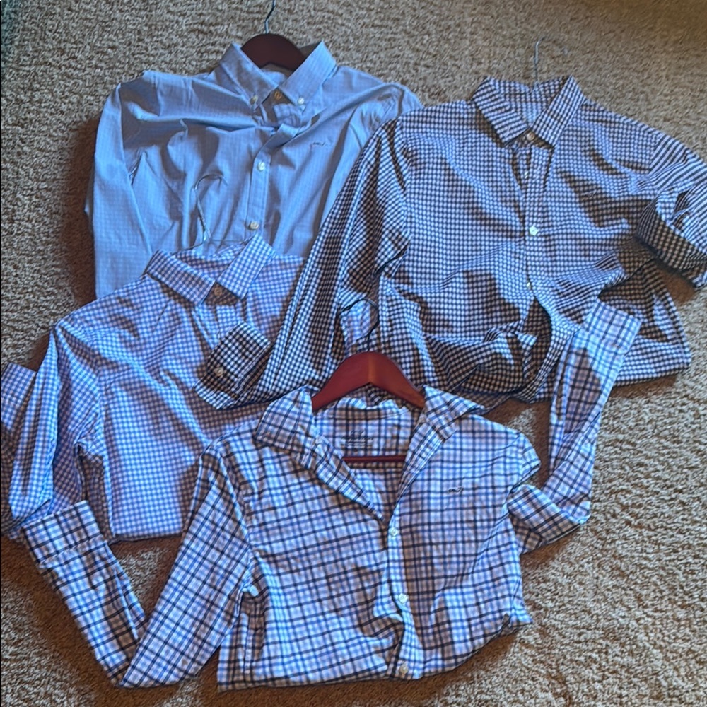 Jcrew Checkered Shirts Set - Blue and White